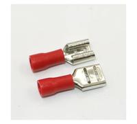 1000 pcs 6.3mm Red FEMALE INSULATED ELECTRICAL SPADE CONNECTOR TERMINALS,WIRING,CRIMP 22-16 AWG