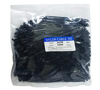 1000 pcs 6 inch Cable Zip Ties Heavy Duty, Premium Plastic Wire Ties with 18 LBS Tensile Strength, UV Resistant Cable Ties, Self-Locking Black Nylon Tie Straps (6 inch ( 3 x 150mm ), Black)