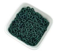 1000 PCS 6mm Spacer Beads Small Braided Cord Ring Beads for DIY Crafts Bracelet Making, Dark Green