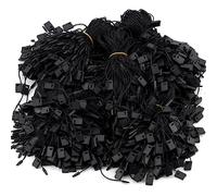 1000 Pcs 7 Inch Hang Tag String Snap Lock Pin Loop Fastener Hook Ties Fast to Attach Nylon Tag Rope String for Clothes Gift Bags Price Tags Luggage Label Attachment (Black)