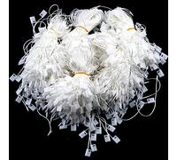 1000 Pcs 7 Inch Hang Tag String Snap Lock Pin Loop Fastener Hook Ties Fast to Attach Nylon Tag Rope String for Clothes Gift Bags Price Tags Luggage Label Attachment (White)