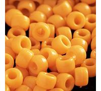 1000 Pcs Acrylic Pony Beads 6x9mm Bulk for Arts Bracelet Necklace Jewelry Making Earring Hair braiding (Orange)