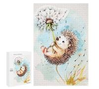 1000 PCS Adult Pieces Jigsaw Puzzle Cute Hedgehog with Dandelion Puzzle For Teenagers Difficult Hard Every Piece Is Unique - Challenging Family Fun Game 1000 PCS