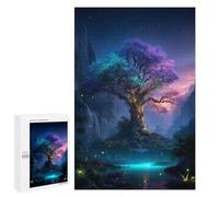 1000 PCS Adult Pieces Jigsaw Puzzle Enchanted Forest Glowing Tree Puzzle For Teenagers Difficult Hard Every Piece Is Unique - Challenging Family Fun Game 1000 PCS