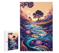 1000 PCS Adult Pieces Jigsaw Puzzle Enchanted River Fantasy Puzzle For Teenagers Difficult Hard Every Piece Is Unique - Challenging Family Fun Game 1000 PCS
