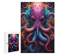 1000 PCS Adult Pieces Jigsaw Puzzle Fantasy Octopus Artwork Jigsaw Puzzles for Teenagers Hand Speed Race Difficult And Challenge Christmas Birthday Gifts 1000 PCS