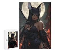 1000 PCS Adult Pieces Jigsaw Puzzle Fox Ear Warrior Moonlit Night Puzzle For Teenagers Difficult Hard Every Piece Is Unique - Challenging Family Fun Game 1000 PCS