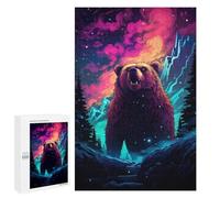 1000 PCS Adult Pieces Jigsaw Puzzle Magical Forest Bear Artwork Puzzle For Teenagers Difficult Hard Every Piece Is Unique - Challenging Family Fun Game 1000 PCS