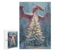 1000 PCS Adult Pieces Jigsaw Puzzle Magical Winter Dragons Puzzle For Teenagers Difficult Hard Every Piece Is Unique - Challenging Family Fun Game 1000 PCS