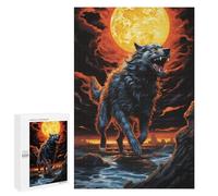 1000 PCS Adult Pieces Jigsaw Puzzle Moonlit Wolf Roar Puzzle For Teenagers Difficult Hard Every Piece Is Unique - Challenging Family Fun Game 1000 PCS