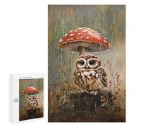 1000 PCS Adult Pieces Jigsaw Puzzle Rainy Forest Owl Jigsaw Puzzles for Teenagers Hand Speed Race Difficult And Challenge Christmas Birthday Gifts 1000 PCS