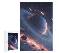 1000 PCS Adult Pieces Jigsaw Puzzle Space Planet Ring Meteors Puzzle For Teenagers Difficult Hard Every Piece Is Unique - Challenging Family Fun Game 1000 PCS