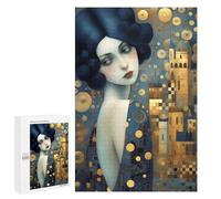 1000 PCS Adult Puzzles Abstract Gold Allure Woman Puzzles for Adults Brain Teaser Game But Fun And Humorous Gifts for Friends And Family 1000 PCS
