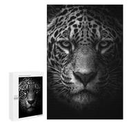 1000 PCS Adult Puzzles African Leopard Face Black Jigsaw for Teenagerss Enhance Memory Difficult And Challenge for Is Ideal As A Gift 1000 PCS