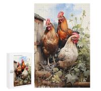 1000 PCS Adult Puzzles Chicken Farm Animals Puzzles for Adults Brain Teaser Game But Fun And Humorous Gifts for Friends And Family 1000 PCS