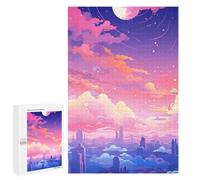 1000 PCS Adult Puzzles City Skyline Sunset Jigsaw for Teenagerss Enhance Memory Difficult And Challenge for Is Ideal As A Gift 1000 PCS