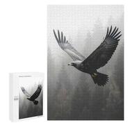 1000 PCS Adult Puzzles Eagle Soaring through Misty Forest Jigsaw for Teenagerss Enhance Memory Difficult And Challenge for Is Ideal As A Gift 1000 PCS