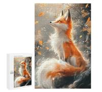 1000 PCS Adult Puzzles Elegant Fox in Autumnal Setting Jigsaw for Teenagerss Enhance Memory Difficult And Challenge for Is Ideal As A Gift 1000 PCS