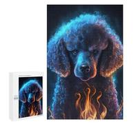 1000 PCS Adult Puzzles Flaming Poodle Art Print-1 Jigsaw for Teenagerss Enhance Memory Difficult And Challenge for Is Ideal As A Gift 1000 PCS