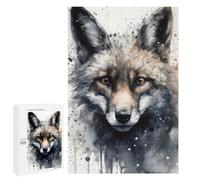 1000 PCS Adult Puzzles Fox Beauty Black Ink Puzzles for Adults Brain Teaser Game But Fun And Humorous Gifts for Friends And Family 1000 PCS