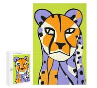 1000 PCS Adult Puzzles Funny Jungle Cheetah Jigsaw for Teenagerss Enhance Memory Difficult And Challenge for Is Ideal As A Gift 1000 PCS