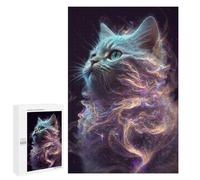 1000 PCS Adult Puzzles Galaxy Kitten White Cat Jigsaw for Teenagerss Enhance Memory Difficult And Challenge for Is Ideal As A Gift 1000 PCS