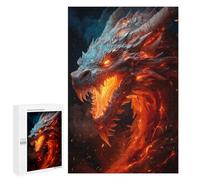 1000 PCS Adult Puzzles Glowing Fire Dragon Puzzles for Adults Brain Teaser Game But Fun And Humorous Gifts for Friends And Family 1000 PCS