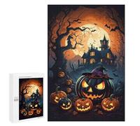 1000 PCS Adult Puzzles Halloween Haunted House Scene-3 Jigsaw for Teenagerss Enhance Memory Difficult And Challenge for Is Ideal As A Gift 1000 PCS