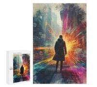 1000 PCS Adult Puzzles Man Facing Bright Future Puzzles for Adults Brain Teaser Game But Fun And Humorous Gifts for Friends And Family 1000 PCS