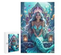 1000 PCS Adult Puzzles Mermaid Queen on Throne Jigsaw for Teenagerss Enhance Memory Difficult And Challenge for Is Ideal As A Gift 1000 PCS