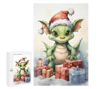 1000 PCS Adult Puzzles Merry Tiny Dragon Xmas Puzzles for Adults Brain Teaser Game But Fun And Humorous Gifts for Friends And Family 1000 PCS
