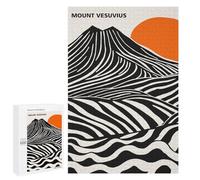 1000 PCS Adult Puzzles Mount Vesuvius Abstract Art Jigsaw for Teenagerss Enhance Memory Difficult And Challenge for Is Ideal As A Gift 1000 PCS