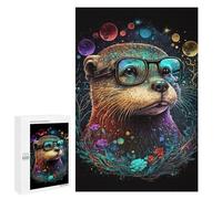 1000 PCS Adult Puzzles Otter Glasses Fantasy Artwork Jigsaw for Teenagerss Enhance Memory Difficult And Challenge for Is Ideal As A Gift 1000 PCS