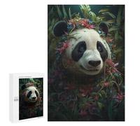 1000 PCS Adult Puzzles Panda Flowers Plants Magic Puzzles for Adults Brain Teaser Game But Fun And Humorous Gifts for Friends And Family 1000 PCS