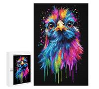 1000 PCS Adult Puzzles Pop Art Rainbow Silkie Chi Puzzles for Adults Brain Teaser Game But Fun And Humorous Gifts for Friends And Family 1000 PCS