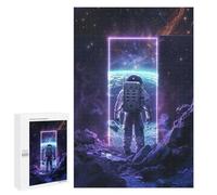 1000 PCS Adult Puzzles Purple Neon Space Portal Puzzles for Adults Brain Teaser Game But Fun And Humorous Gifts for Friends And Family 1000 PCS