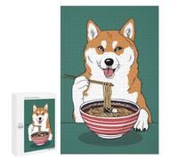 1000 PCS Adult Puzzles Ramen Shiba Inu Dog Puzzles for Adults Brain Teaser Game But Fun And Humorous Gifts for Friends And Family 1000 PCS