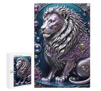1000 PCS Adult Puzzles Steampunk Metal Lion Jigsaw for Teenagerss Enhance Memory Difficult And Challenge for Is Ideal As A Gift 1000 PCS