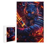1000 PCS Adult Puzzles Tiger Samurai Warrior Jigsaw for Teenagerss Enhance Memory Difficult And Challenge for Is Ideal As A Gift 1000 PCS