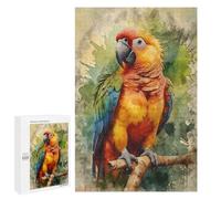 1000 PCS Adult Puzzles Vibrant Scarlet Macaw Puzzles for Adults Brain Teaser Game But Fun And Humorous Gifts for Friends And Family 1000 PCS