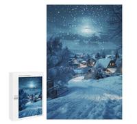 1000 PCS Adult Puzzles Winter Snowfall Village Puzzles for Adults Brain Teaser Game But Fun And Humorous Gifts for Friends And Family 1000 PCS