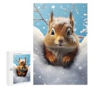 1000 PCS Adult Puzzles Winter Wonderland Squirrel Jigsaw for Teenagerss Enhance Memory Difficult And Challenge for Is Ideal As A Gift 1000 PCS