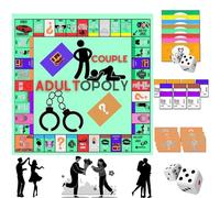 Adultopoly Board Game, Couple Board Game, Relationship Card Game, Couple Board Games for Adults, Bedroom Games for Couples, Conversation Cards for Couples Games for Adults,Couple Board Gamem (1/Set)