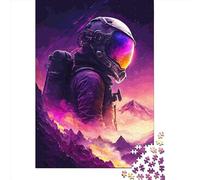 1000 Pcs Astronaut Space Galaxy Jigsaw Puzzle Adult Creative Rectangular Puzzle Wooden Puzzle Funny Educational Toy 1000pcs (75x50cm)