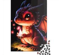 1000 Pcs Baby Dragon Jigsaw Puzzle Adult Creative Rectangular Puzzle Wooden Puzzle Funny Educational Toy 1000pcs (75x50cm)