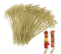 1000 Pcs Bamboo Cocktail Picks 12 cm Toothpicks for Appetizers Natural Bamboo Knot Picks Skewers Sticks for Drinks, Fruit, Charcuterie, Cocktail Party or Barbecue