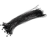 1000 Pcs Beaded Cable Ties, Adjustable Snap Lock Security Beaded Loop Ties, 7-Inch Plastic Paper Prices Tag Fasteners Tie Wrap for Hang Clothing Tags Transparent (Black)