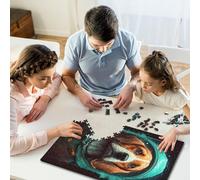 1000 Pcs Beagle Dog Jigsaw Puzzle Adult Creative Rectangular Puzzle Wooden Puzzle Funny Educational Toy 1000pcs (75x50cm)
