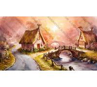 1000 pcs Beautiful Village Jigsaw Puzzle Suitable for All Groups of People Creative Fun Jigsaw Traditional Puzzles Perfect for Family Nights Game