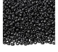 1000 Pcs Black Pony Beads Bulk 9mm - Hair Beads for Braiding, Black Bead for Bracelet Making Necklace, DIY Jewellery Craft Kits for Adults & Kids